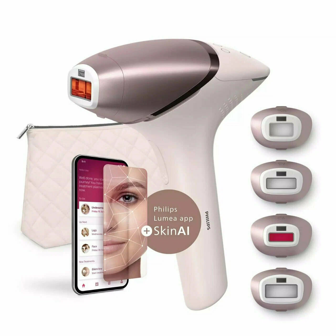 Фотоэпилятор Philips Lumea 9900 SkinAI BRI977/00 , купить в Москве, цены в  интернет-магазинах на Мегамаркет