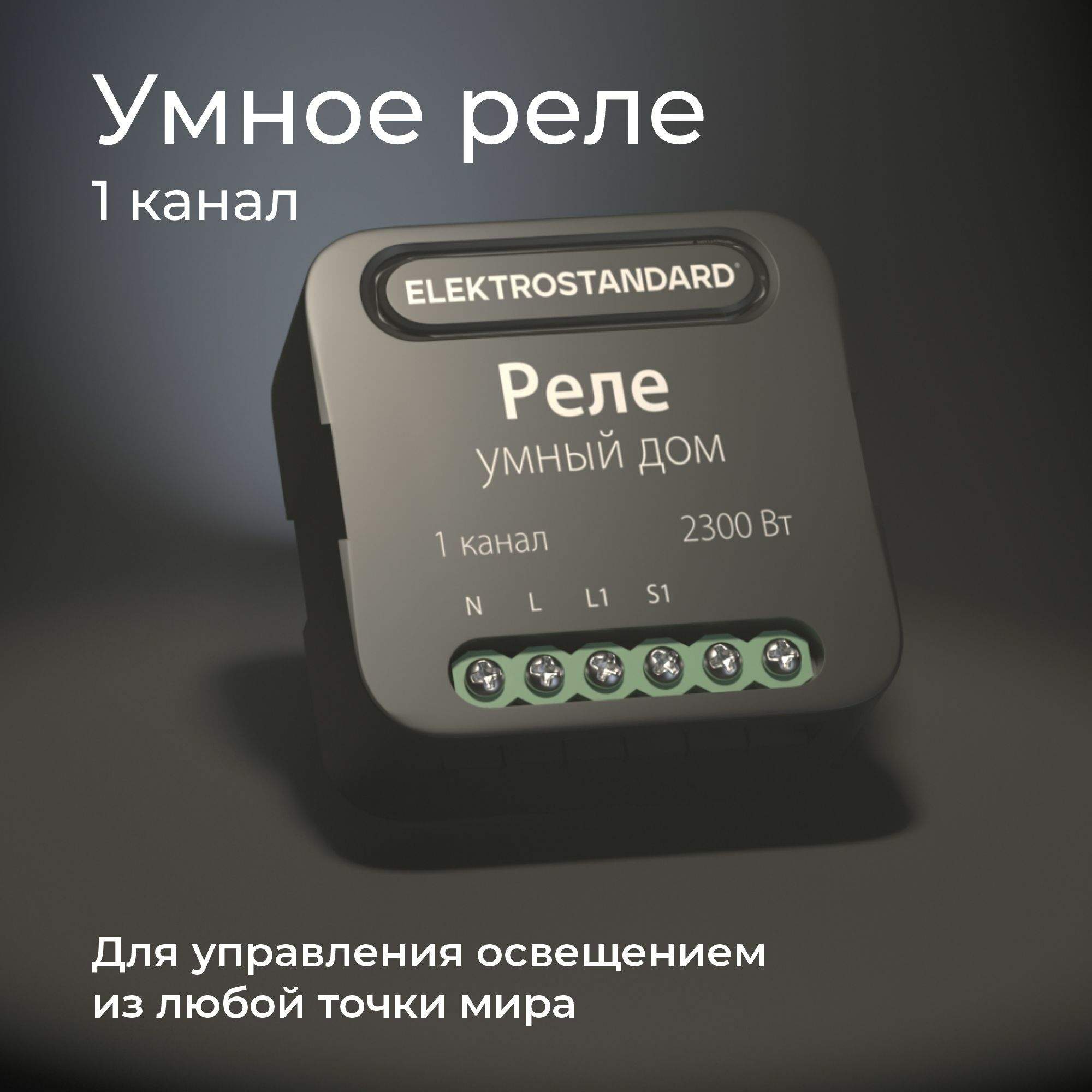 Умное реле 1 канал х 2300 Вт Elektrostandard 76006/00 черное Умный Дом  Minimir Home купить в интернет-магазине, цены на Мегамаркет