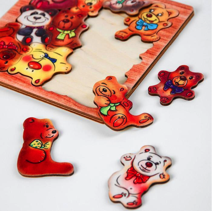 Mini puzzle. Пазл smile Decor «мишки». Пазл smile Decor мишки п808 3+. Пазл мишки, LEOBOOM. Деревянный пазл медведи.