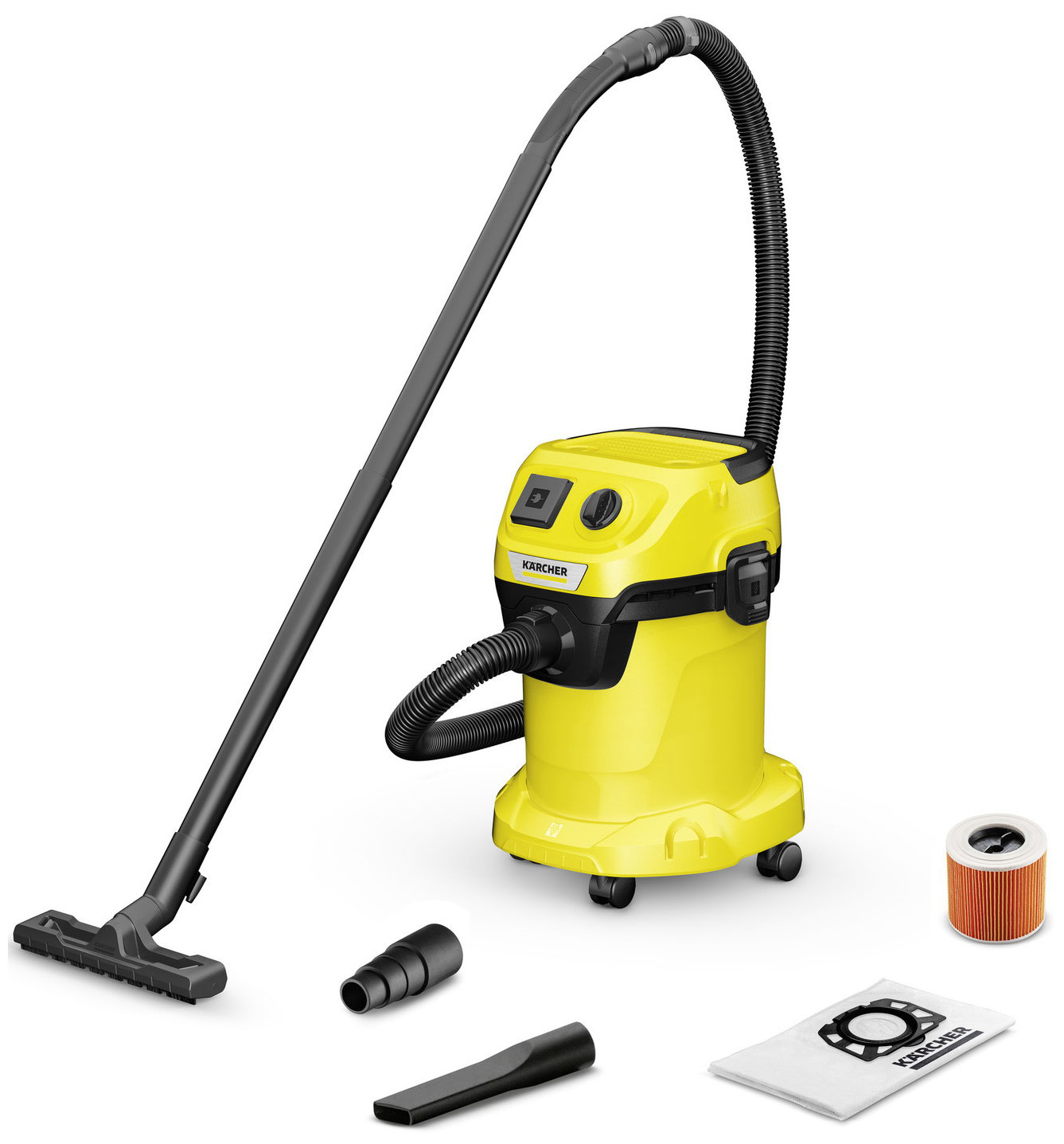 Пылесос Karcher WD 3 P V-17/4/20 1.628-170.0 Yellow купить, цены в Москве на Мегамаркет