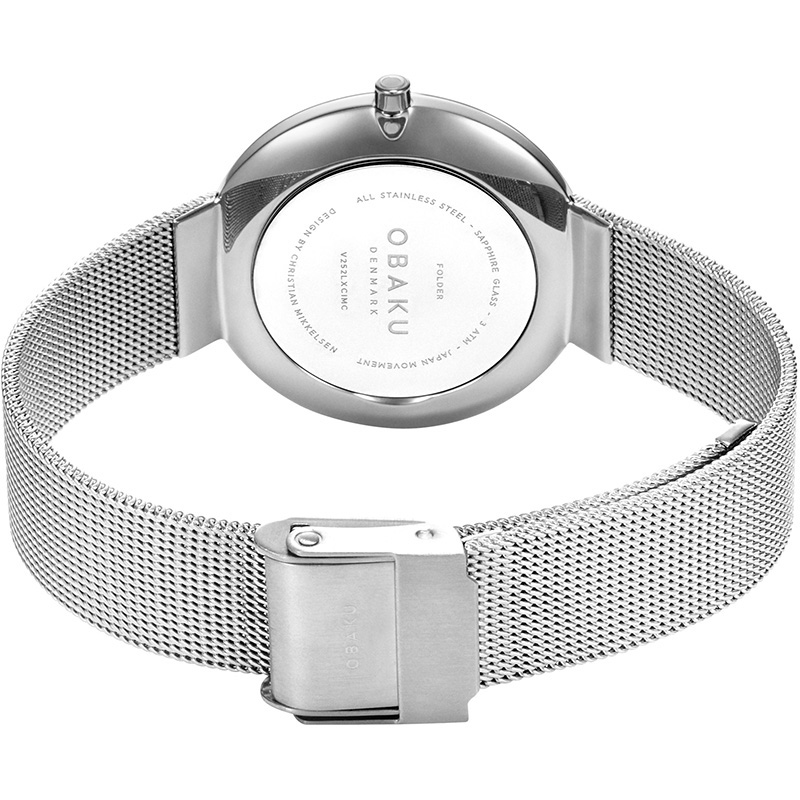 Наручные часы женские Obaku V252LXCIMC серебристые