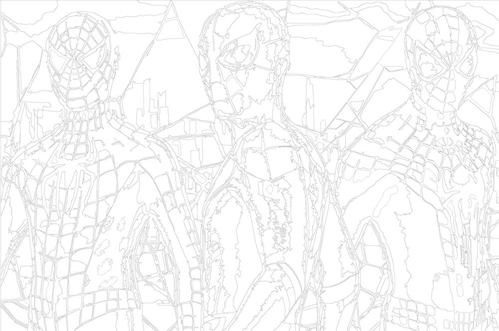Картина по номерам «Человек-паук: Нет пути домой - Трио», 40x60 см