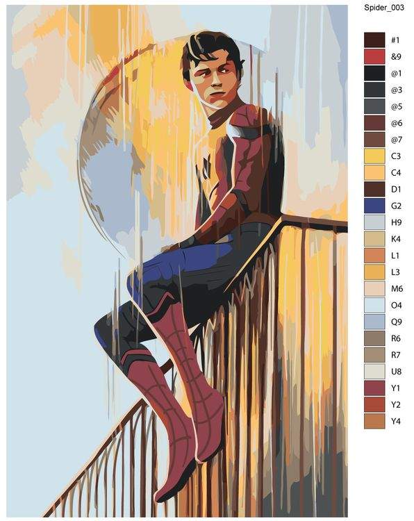 Купить картина по номерам «Человек-паук: Нет пути домой. Том Холланд»,  40x60 см, цены на Мегамаркет | Артикул: 600005530230
