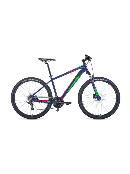 Велосипед 27,5" Forward Apache 27,5 3.0 disc AL Фиолетовый/Зеленый 20-21 г 19"