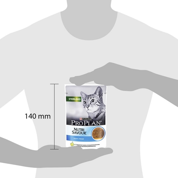 Влажный корм для кошек PRO PLAN NutriSavour, для стерилизованных,  с треской 85 г*24шт