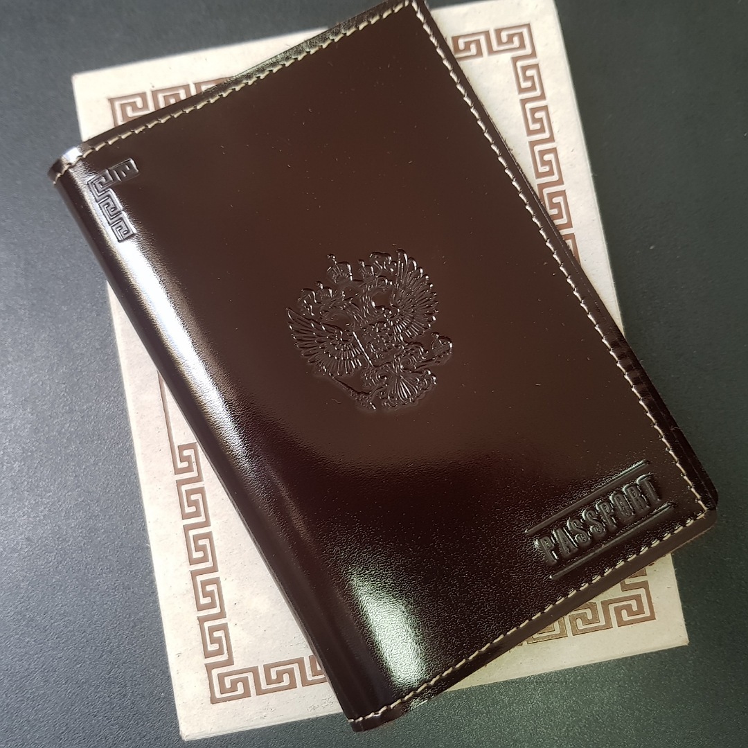 Обложка для паспорта унисекс Эллада ОП-О бордовая