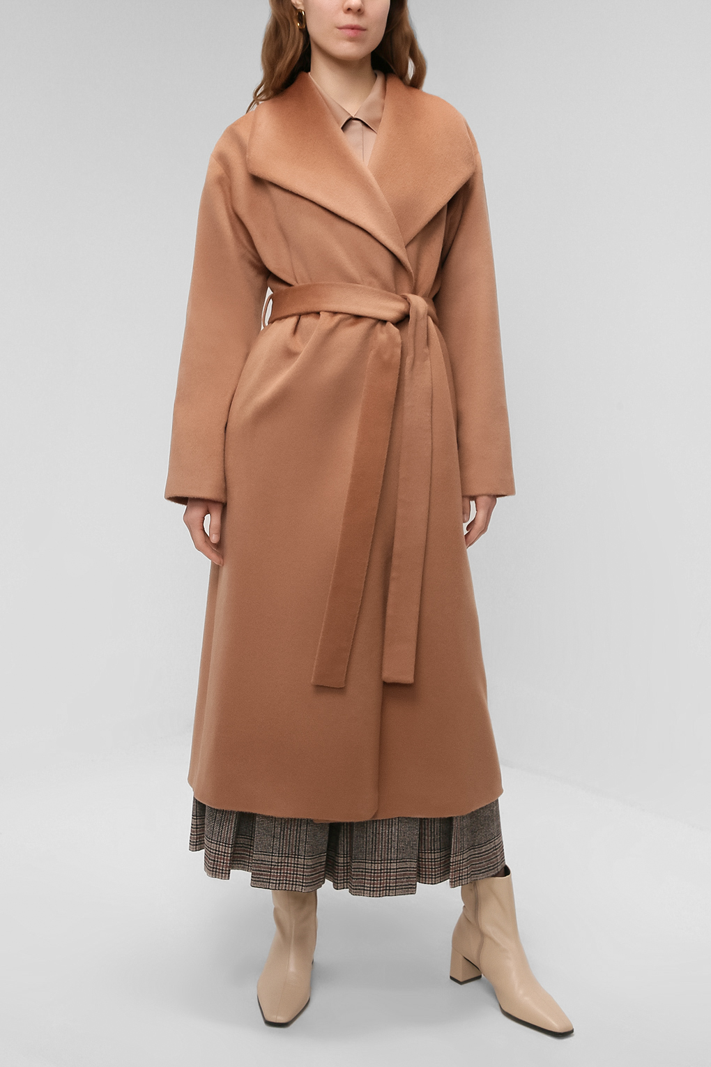 Пальто женское PAOLA RAY PR221-9040 коричневое XS