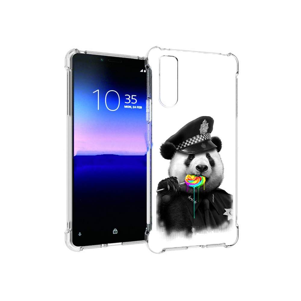 Чехол MyPads Tocco для Sony Xperia 10 II Панда полиция (PT158941.227.130),  купить в Москве, цены в интернет-магазинах на Мегамаркет