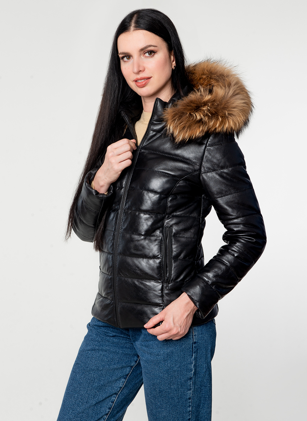 Купить Кожаный Пуховик Женский В Москве