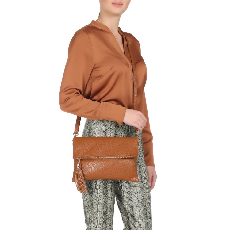 Клатч женский Diva`s Bag TR161, коричневый/рыжий