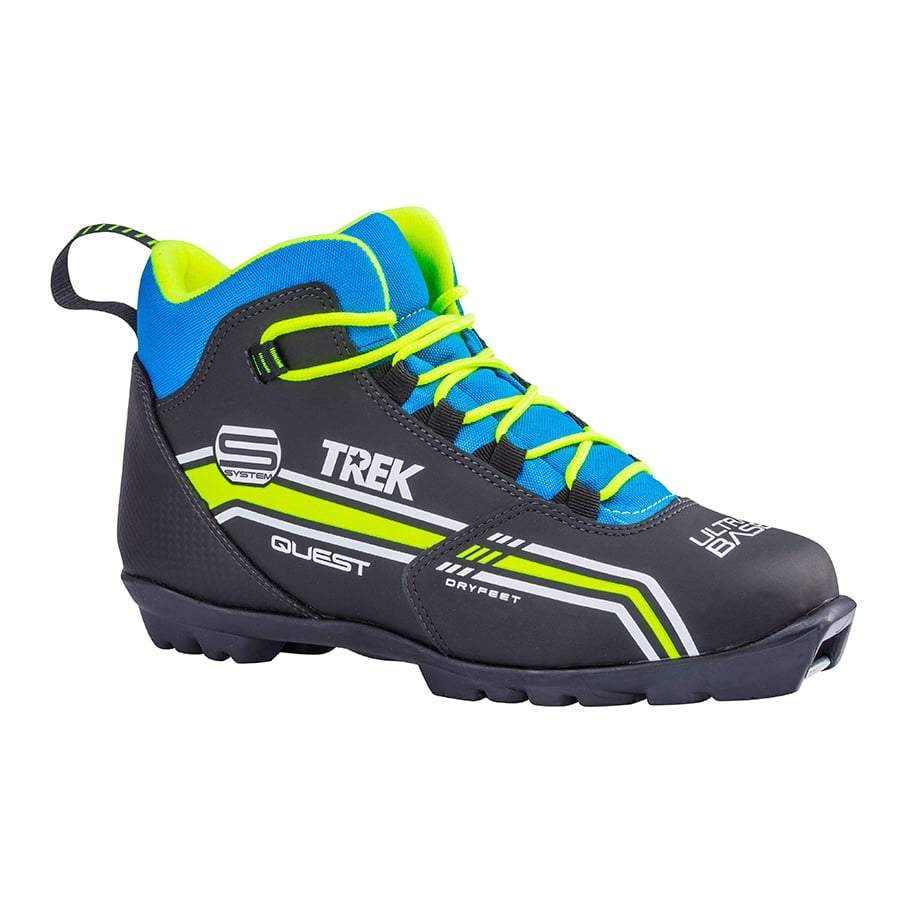 Ботинки лыжные SNS TREK Quest1 черный/лого лайм неон RU40 EU41 CM25,5