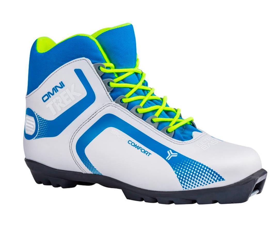 Ботинки лыжные SNS TREK Omni5 белый/лого синий RU33 EU34 CM21