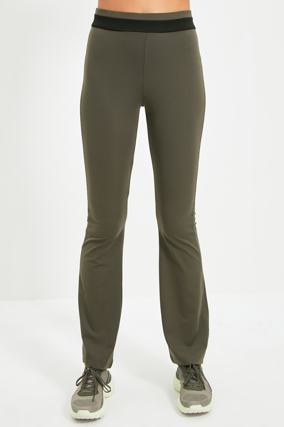 Спортивные брюки женские trendyol TWOAW20EA0083 зеленые XL