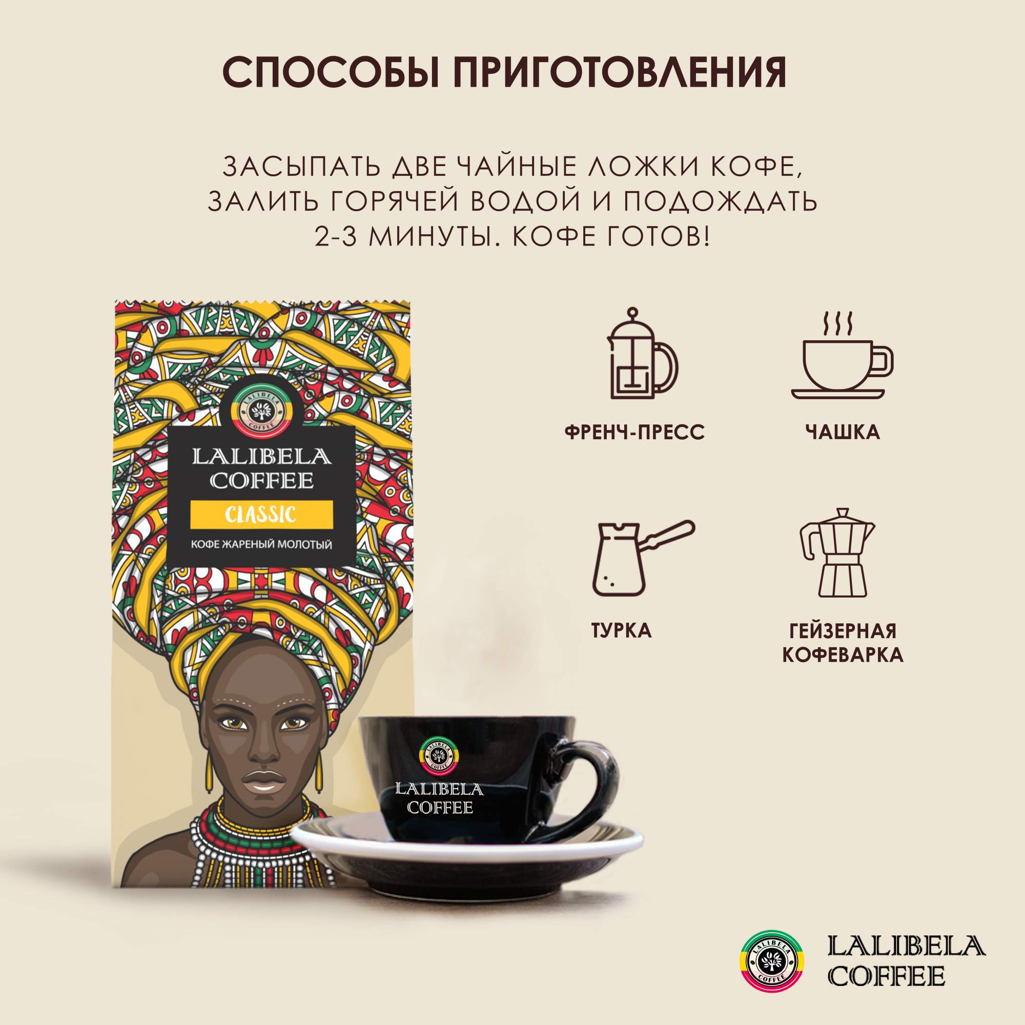 Купить кофе молотый LALIBELA COFFEE Classic арабика 30%, робуста 70%, 200  г, цены на Мегамаркет | Артикул: 600005610434