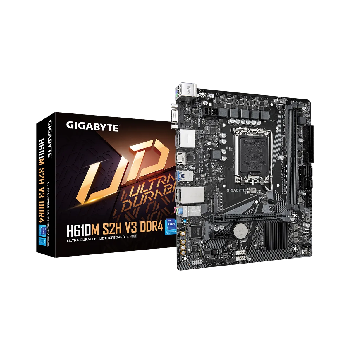 Материнская плата GIGABYTE H610M S2H V3 DDR4, купить в Москве, цены в интернет-магазинах на Мегамаркет