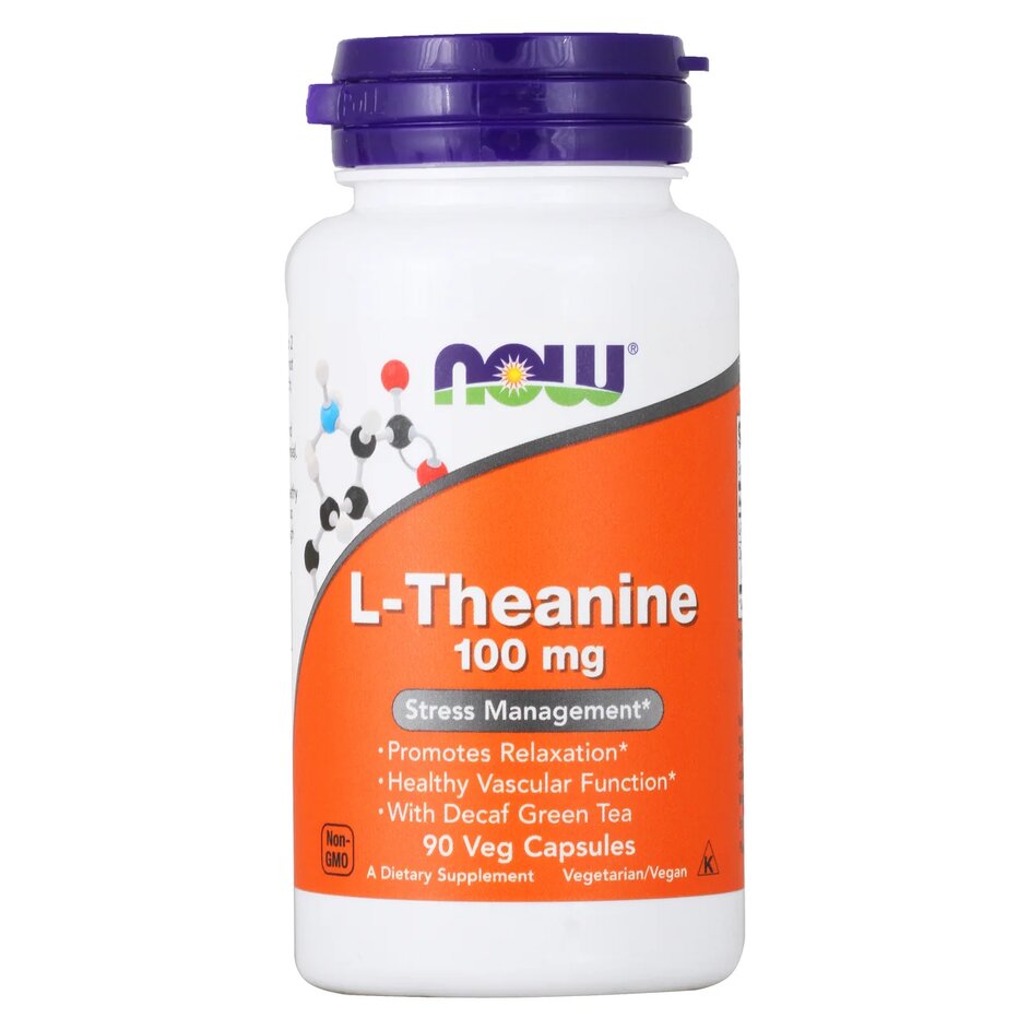 Для нервной системы NOW L-Theanine 100 мг 90 капсул - отзывы покупателей на Мегамаркет | 100023691349