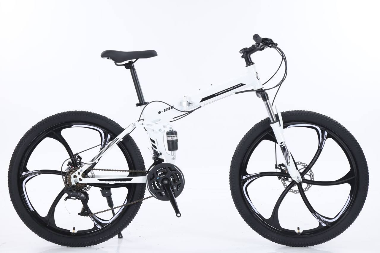 Велосипед складной на литых дисках CRUZER 555 год 2024 цвет белый на рост 145-185 - купить в Москве, цены на Мегамаркет