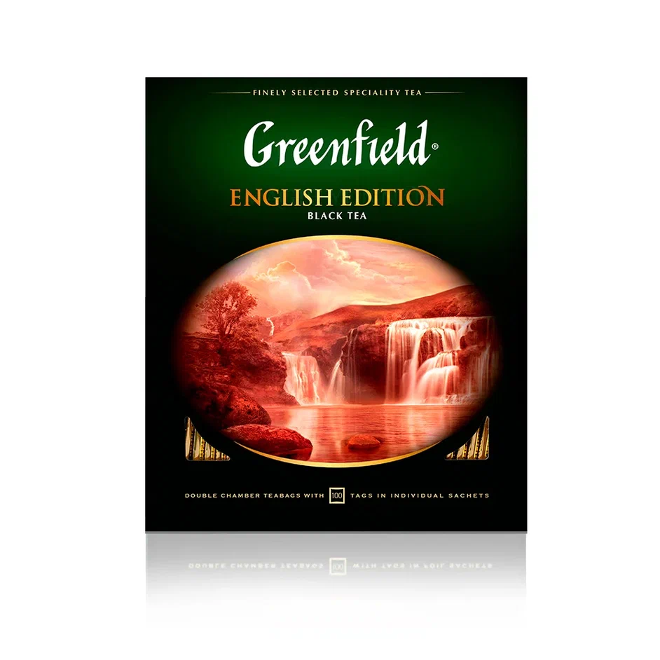 Чай черный Greenfield English Edition 100 пакетиков - отзывы покупателей на маркетплейсе Мегамаркет | Артикул: 100023772500