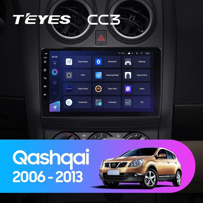 Купить штатная магнитола Teyes CC3L 4/64 Nissan Qashqai 1 J10 (2006-2013) F2, цены на Мегамаркет | Артикул: 600016189152