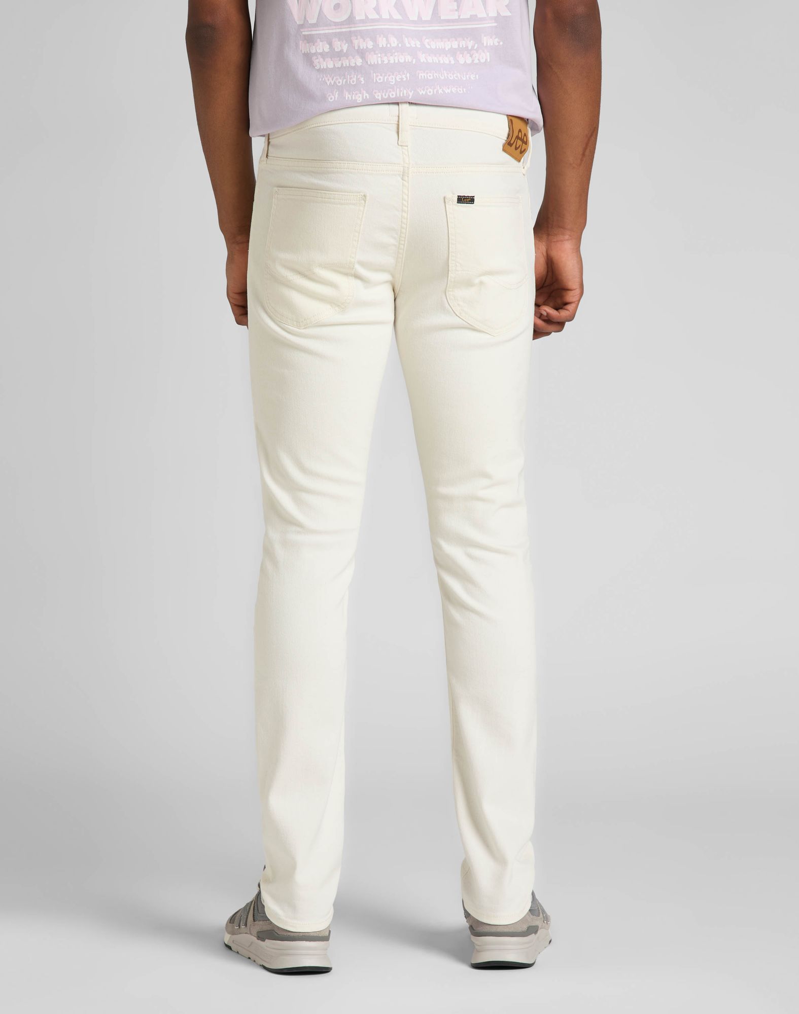 Lee white jeans discount