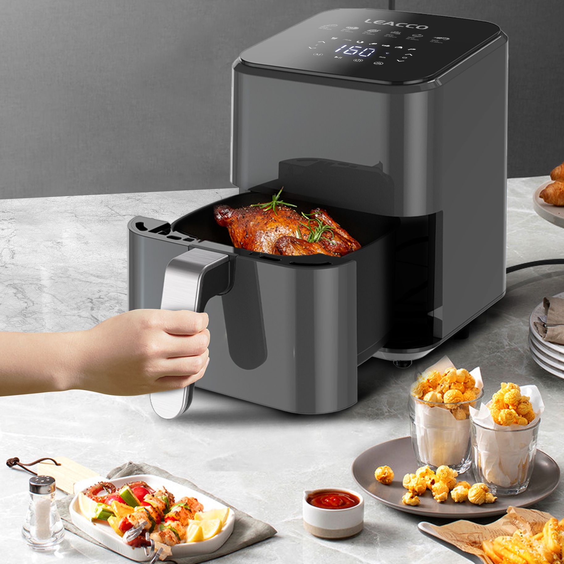 Аэрогриль leacco af010 черный Аэрогриль leacco af010 черный