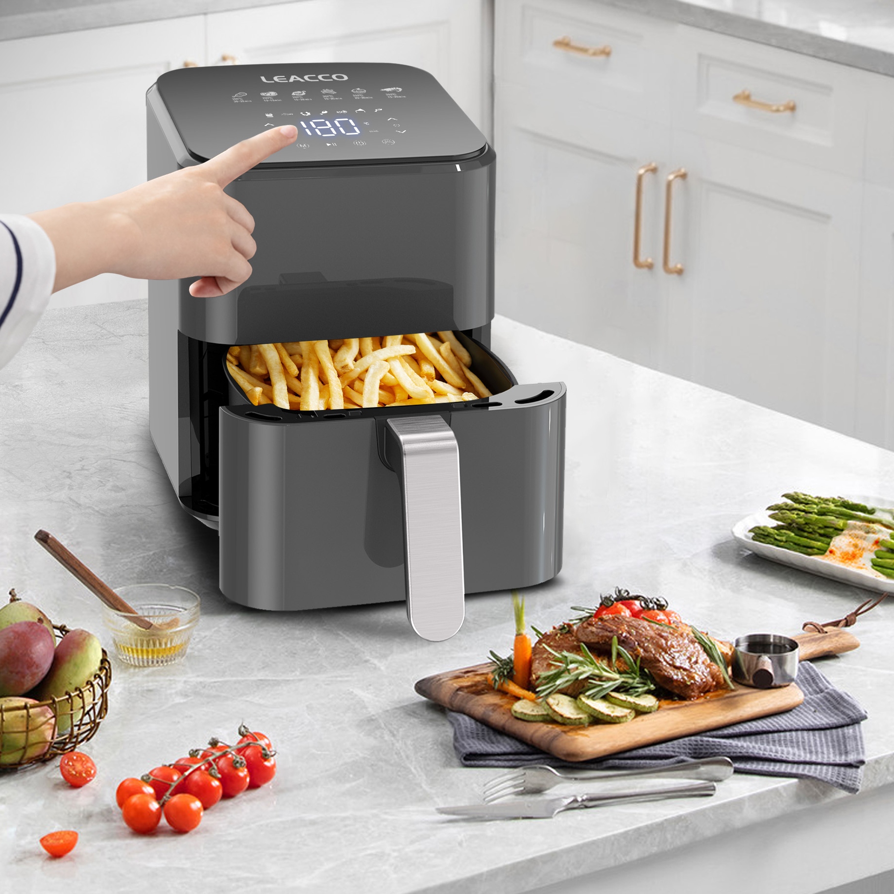 Аэрогриль leacco af010 черный Аэрогриль leacco af010 черный