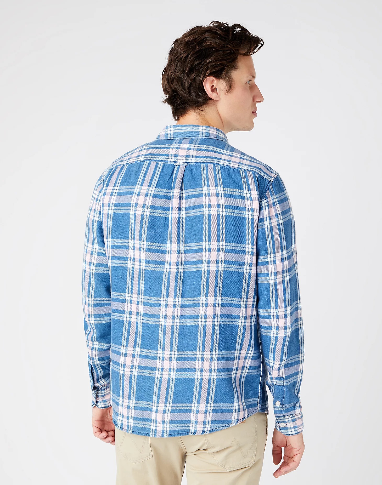 Рубашка мужская Wrangler W5A1BSP42 синяя 2XL