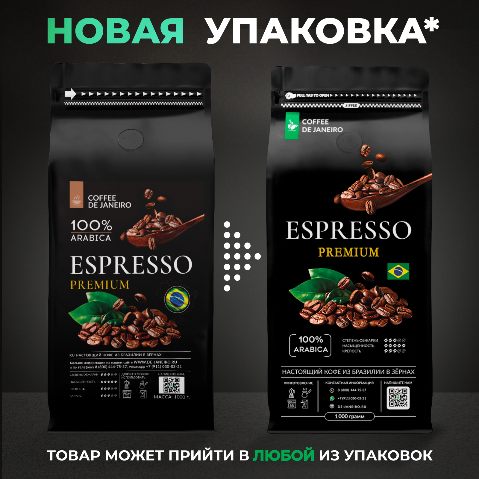 Кофе в зёрнах DE JANEIRO ESPRESSO PREMIUM для кофемашины(100% Арабика,  Сул-де-Минас), 1 кг - отзывы покупателей на маркетплейсе Мегамаркет |  Артикул: 600007444950