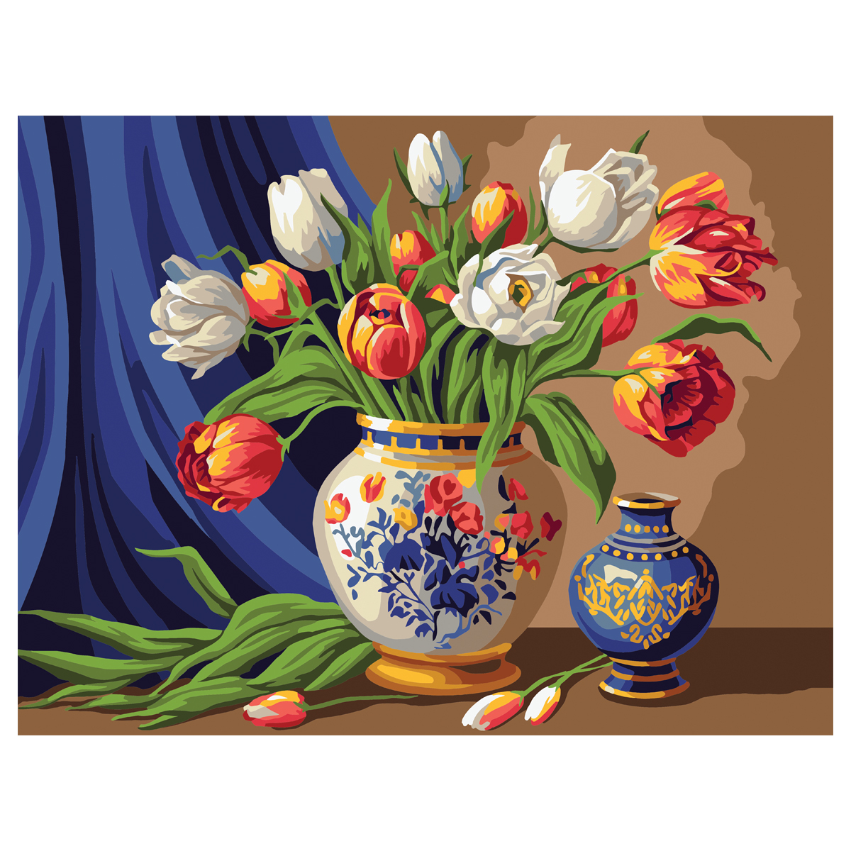 Купить картина по номерам на холсте ТРИ СОВЫ Тюльпаны в вазе 30*40 с акриловыми красками, цены на Мегамаркет | Артикул: 100061321473