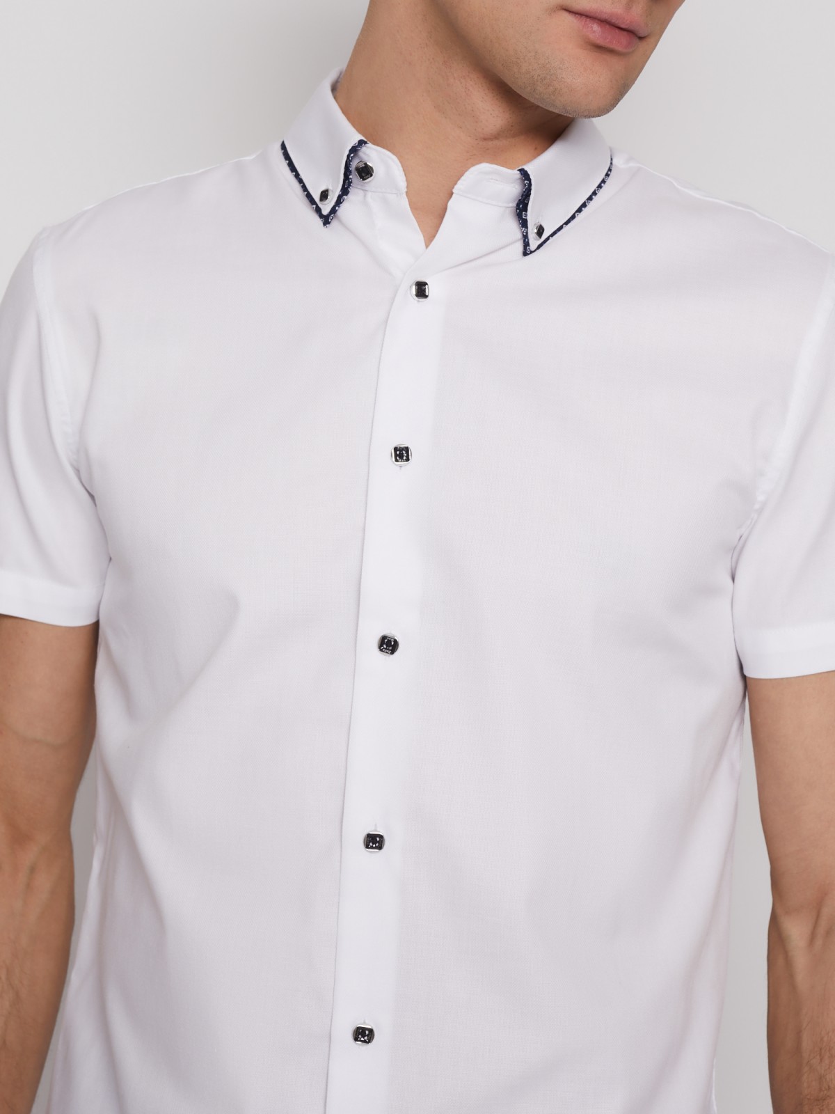 Рубашка мужская Zolla 012222259063 белая 2XL