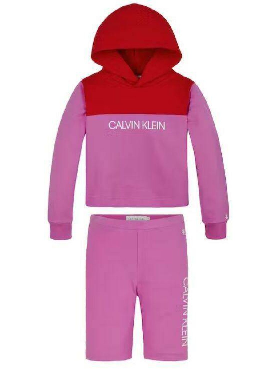 Pink calvin klein best sale tracksuit