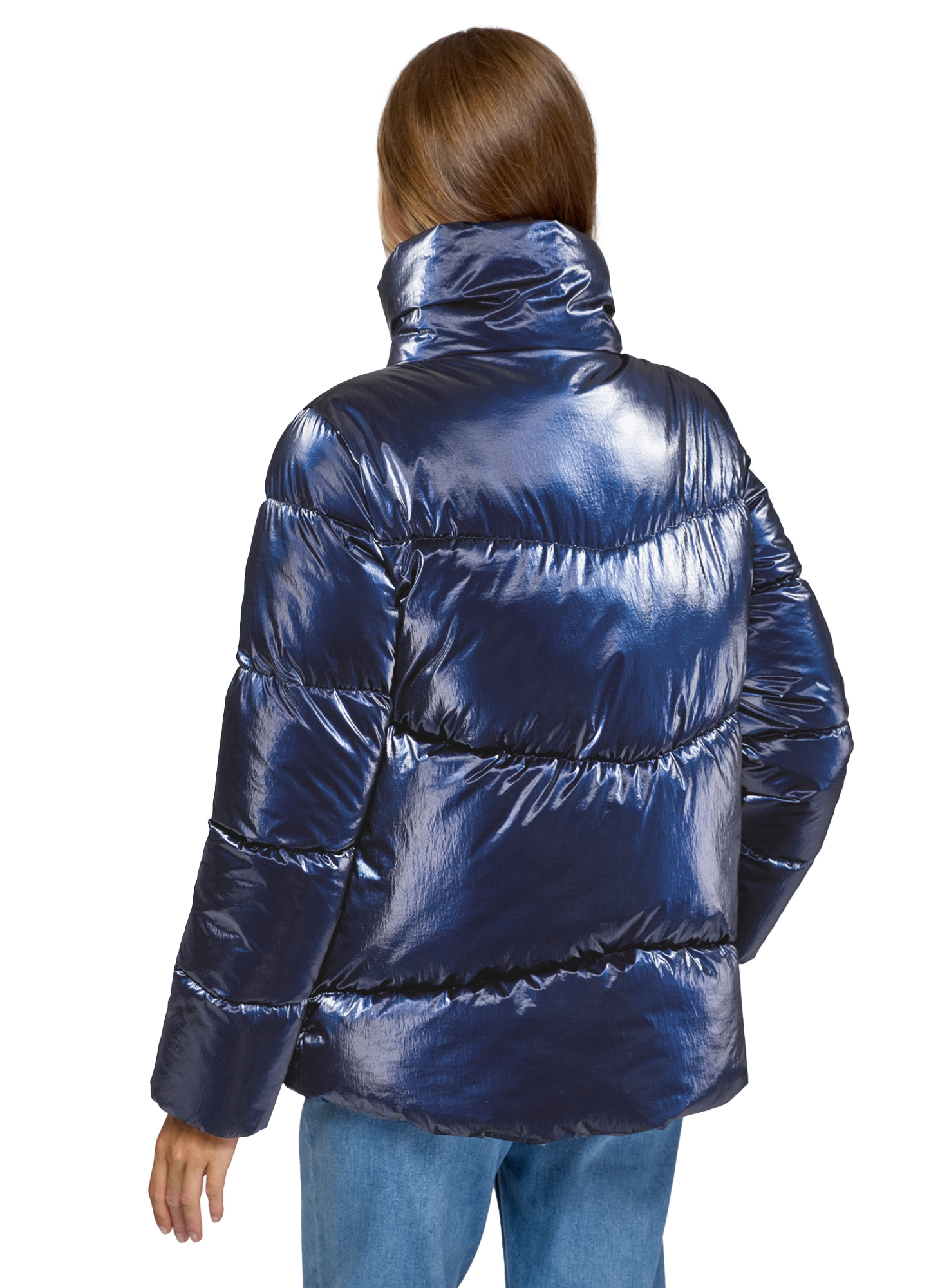 Куртка женская oodji 10203098-4 синяя 42/170