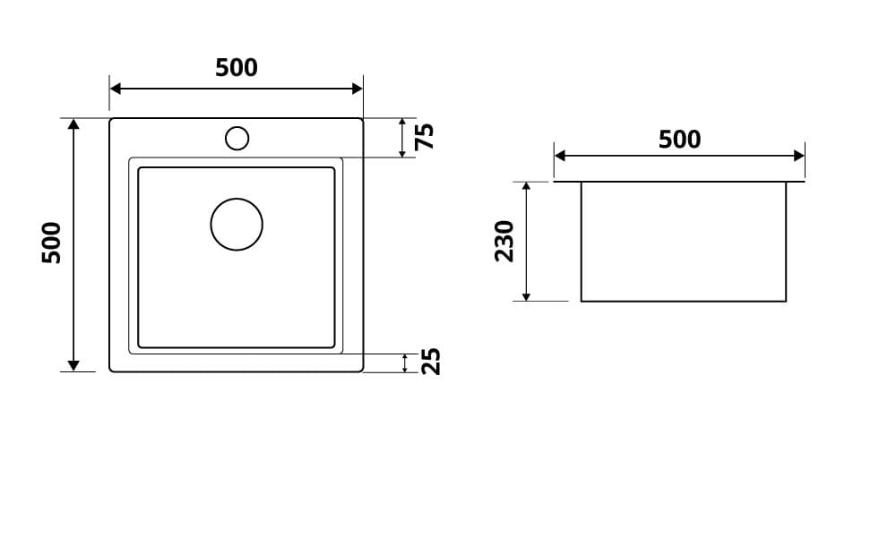 Размеры кухонных моек из нержавейки врезные