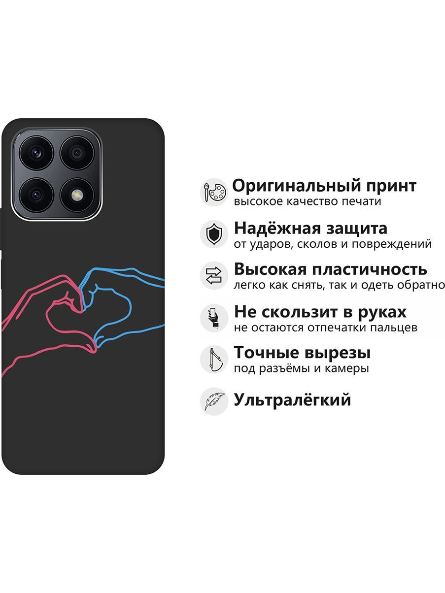 Матовый Soft Touch Чехол на Honor X8a с 3D принтом 