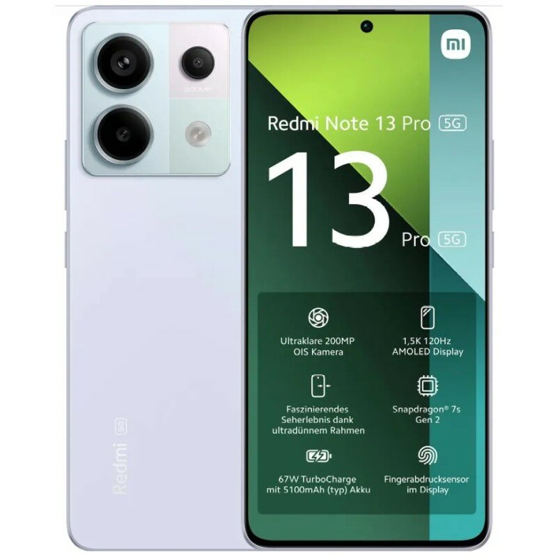 Смартфон Xiaomi Redmi Note 13 Pro 5G 12/512Gb Purple NFC, купить в Москве, цены в интернет-магазинах на Мегамаркет