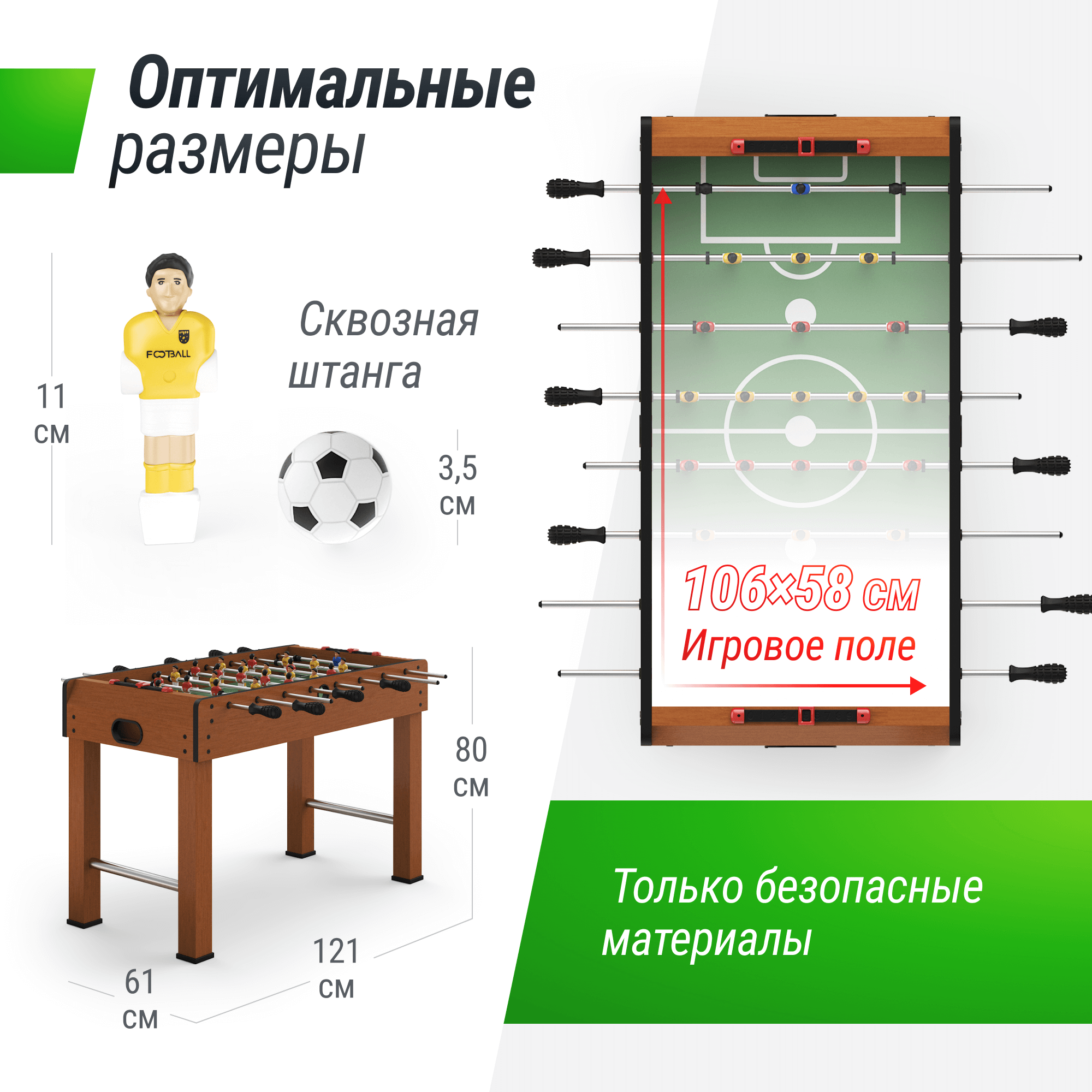 Купить игровой стол UNIX Line Футбол Кикер 121х61 cм, настольная игра для  детей и взрослых, цены на Мегамаркет | Артикул: 600015083595