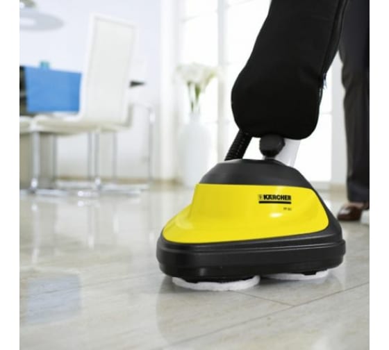 Как выглядит робот полотер подметальная машина Полотер Karcher FP 303 1.056-820.1+латексные перчатки - характеристики и описани