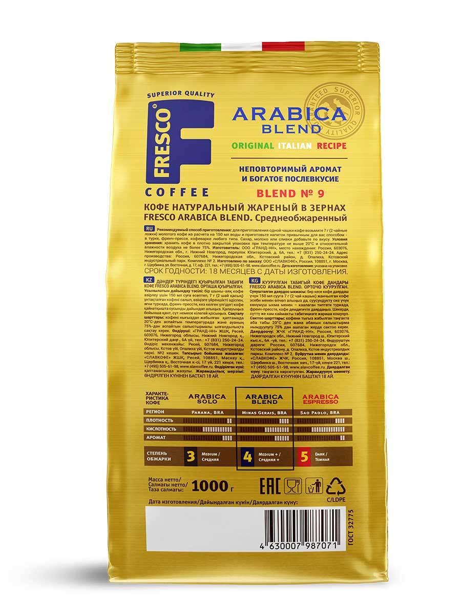 Fresco arabica blend отзывы