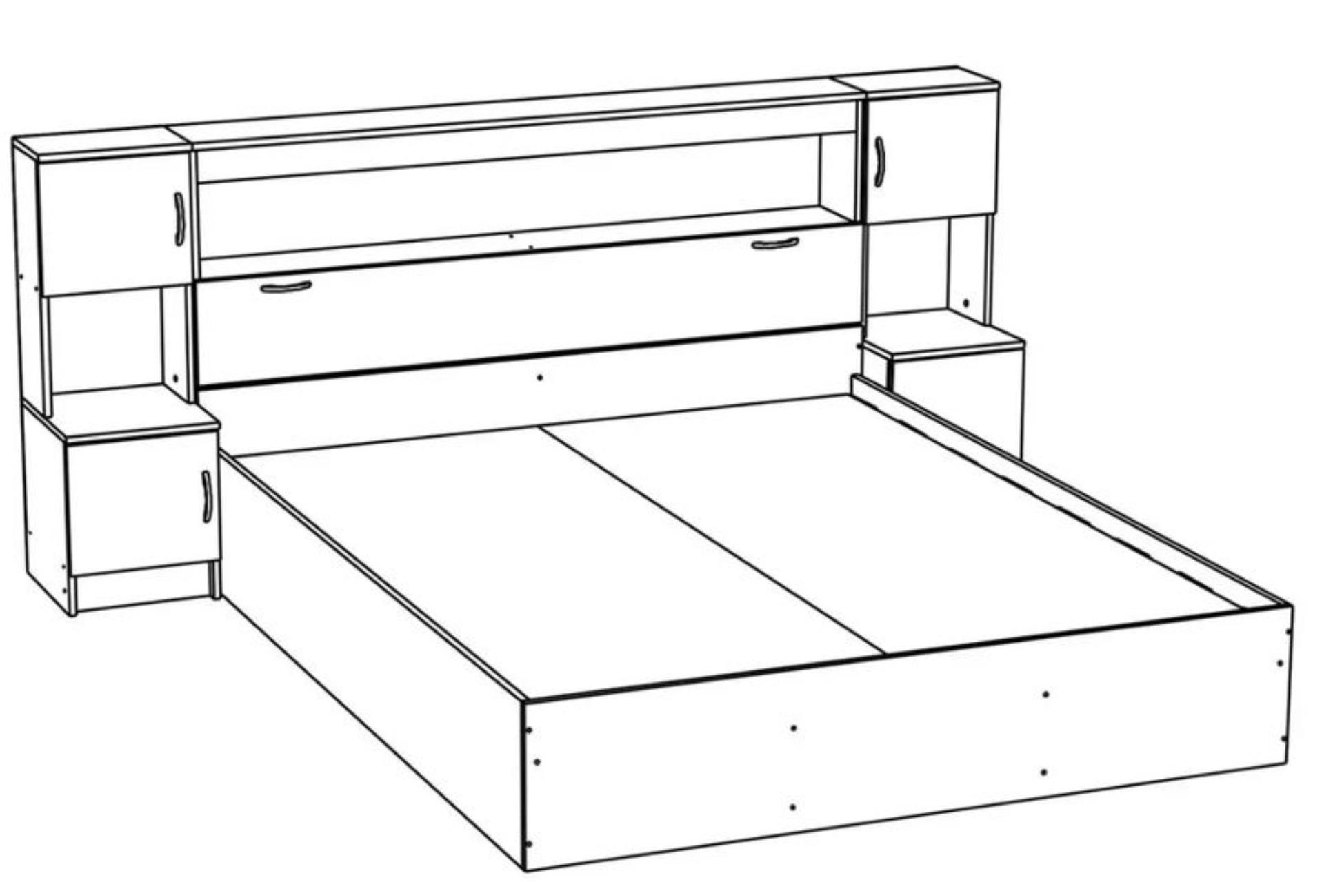 Кровать бася с прикроватным блоком схема сборки