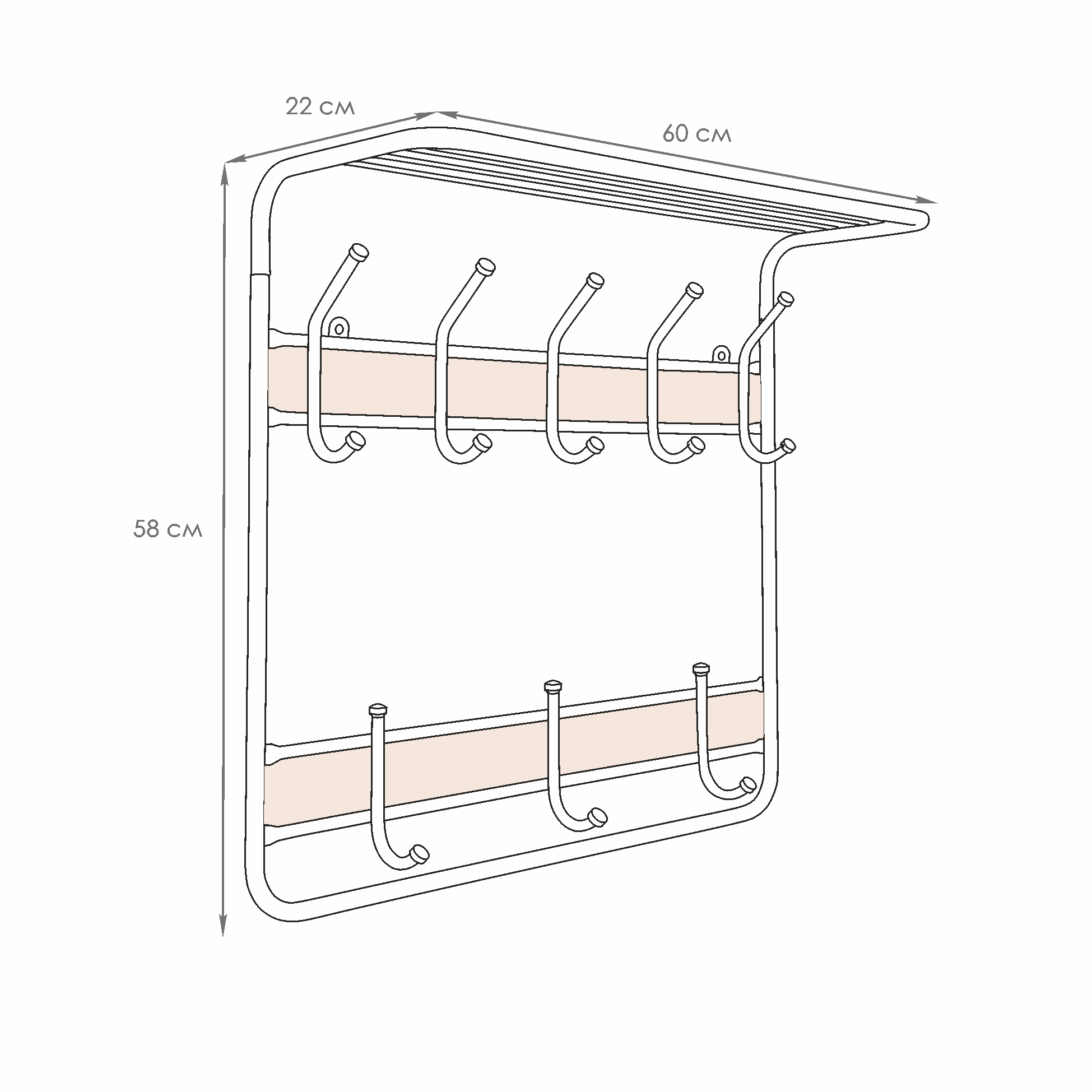 Расстояние между крючками на вешалке в прихожей