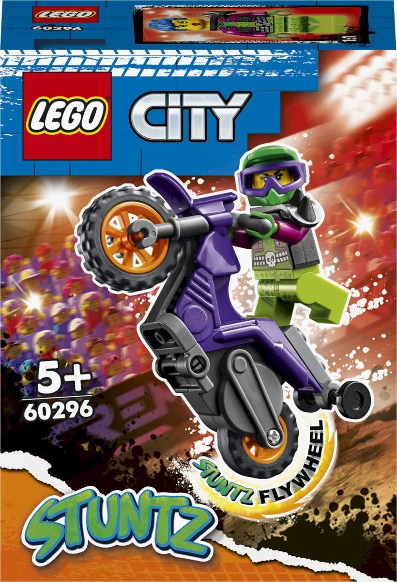 Отзывы о конструктор LEGO City Stuntz 60296 Акробатический трюковый мотоцикл  - отзывы покупателей на Мегамаркет | конструкторы LEGO 60296 - 100030470040