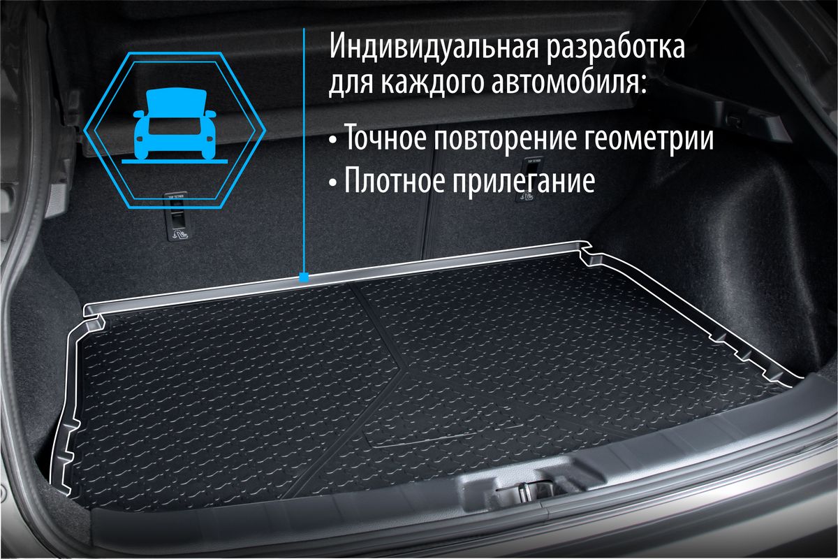 Купить коврик в багажник RIVAL для Renault Sandero HB 2009-/Sandero Stepway  HB 2010-, 14703002, цены на Мегамаркет | Артикул: 100000389635