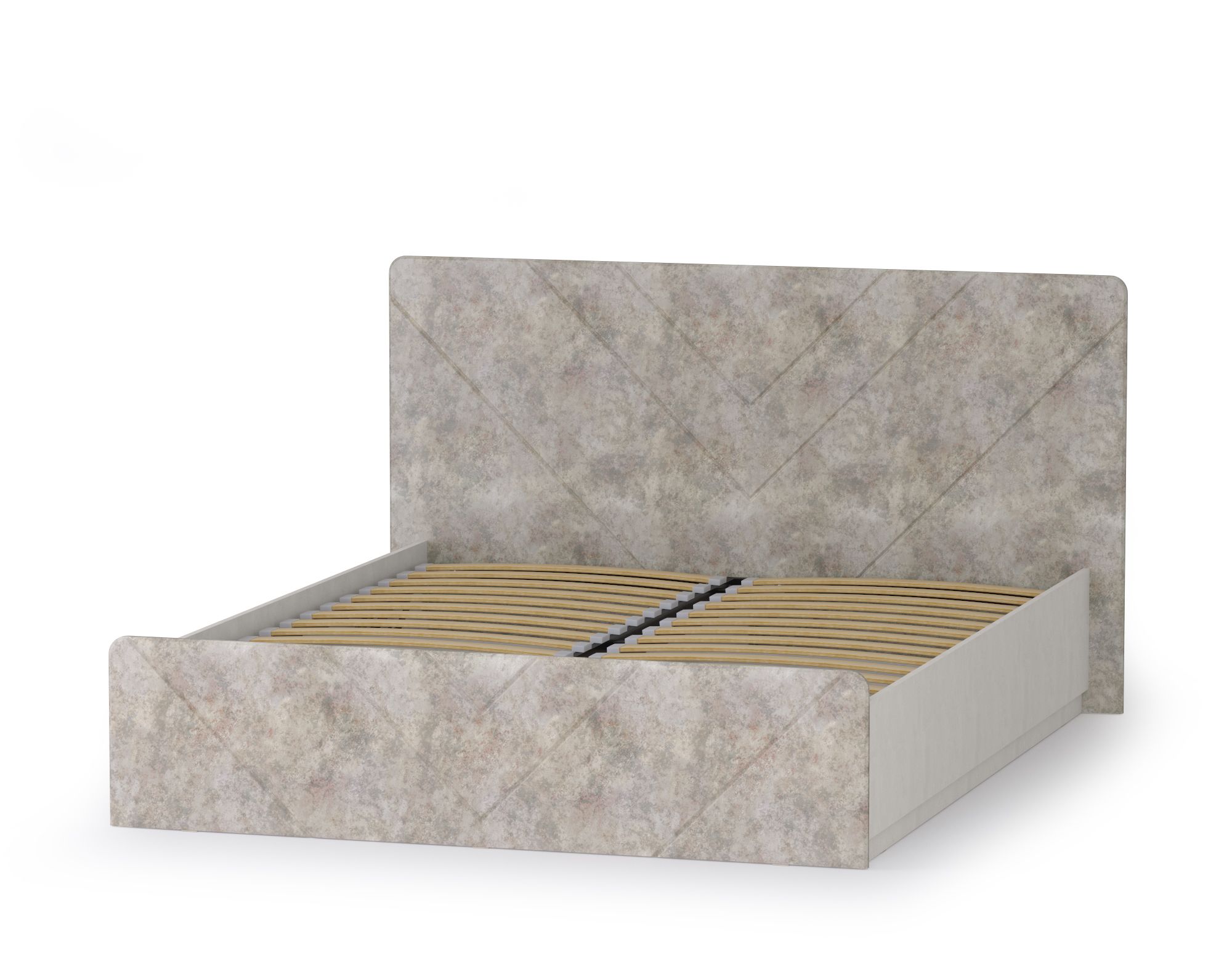 Двуспальная кровать 1600 Амели 11.31-ОРТ шёлковый камень/бетон чикаго беж, 181х205х104