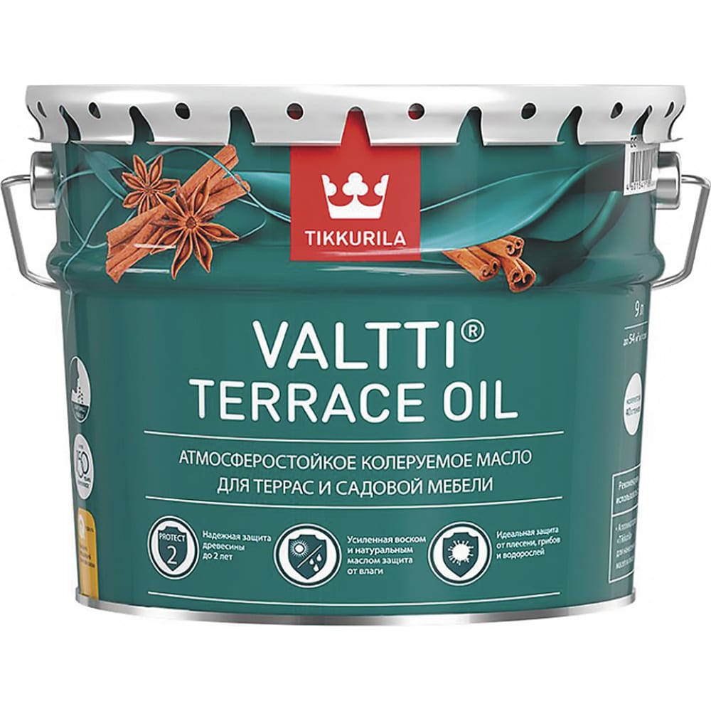 Масло TIKKURILA VALTTI TERRACE OIL для террас и садовой мебели, бесцветный 9л 700010365 купить в интернет-магазине, цены на Мегамаркет