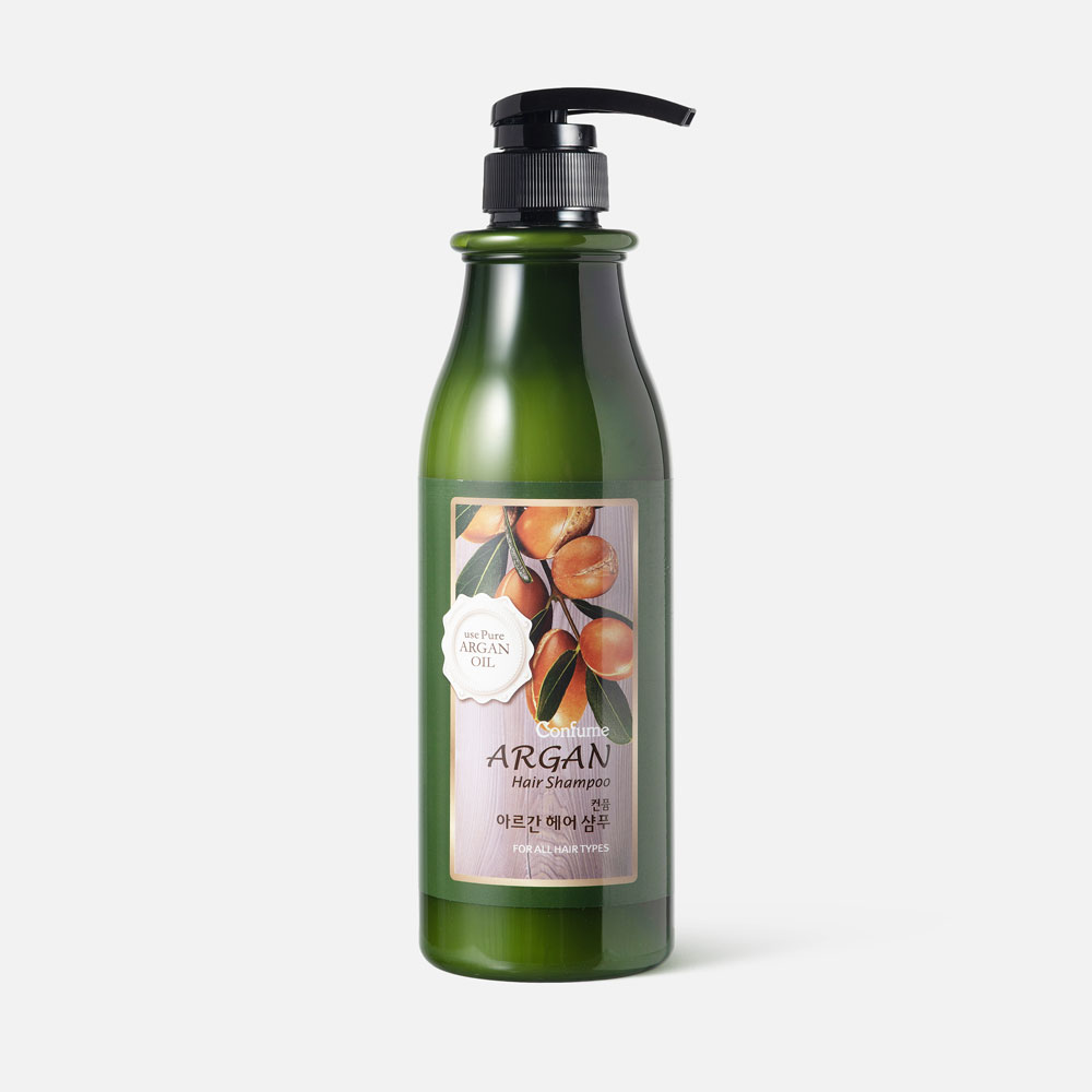 Купить шампунь Confume Argan Hair Shampoo восстанавливающий, с маслом арганы, 750 мл, цены на Мегамаркет | Артикул: 100031283878