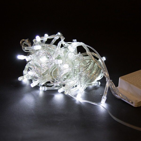 Гирлянда холодный свет фото Световая гирлянда новогодняя LED 4661 6 м белый дневной - купить в Москве, цены 