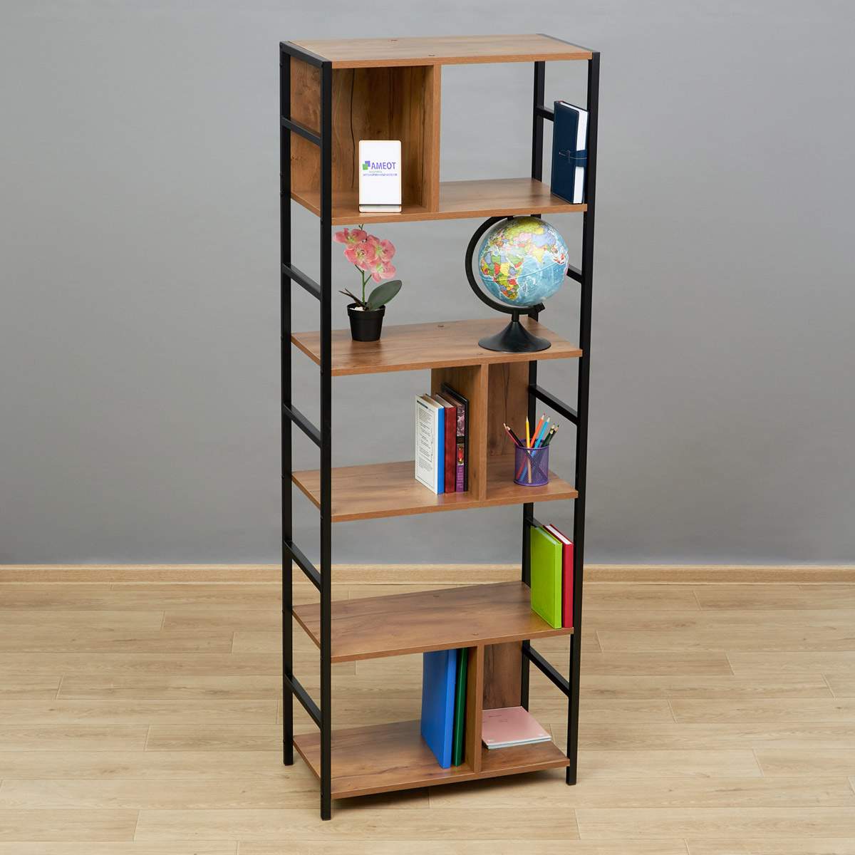 Стеллаж на металлических стойках АМЕОТ Сусар 2Т, 70х34х177, таксония ...