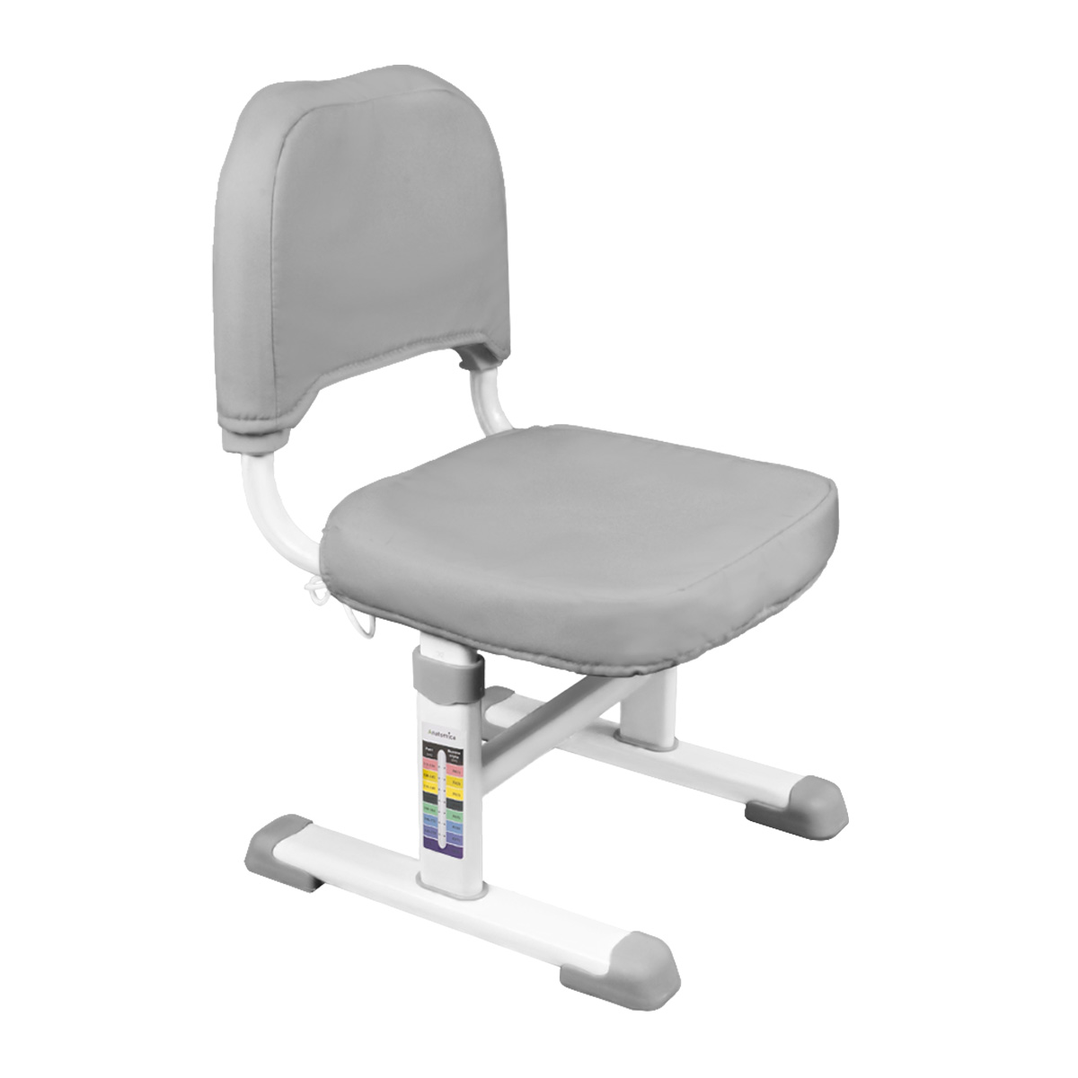 Комплект парта и стул Anatomica Avgusta Comfort со светильником белый/серый  - купить в Anatomica, цена на Мегамаркет