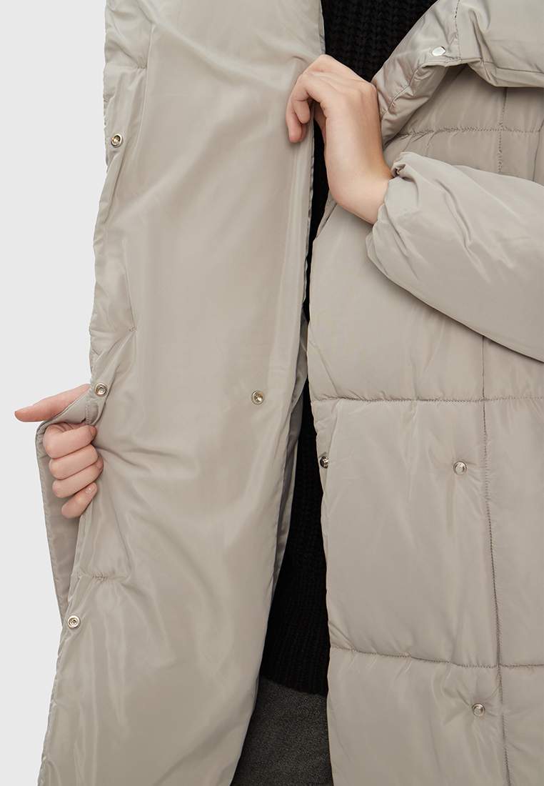 Пальто женское Modis M212W00666 серое XS