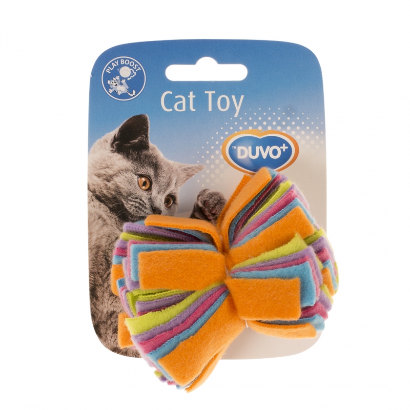 Мягкая игрушка для кошек Duvo+ Флисовый помпон, текстиль, разноцветный, 6 см